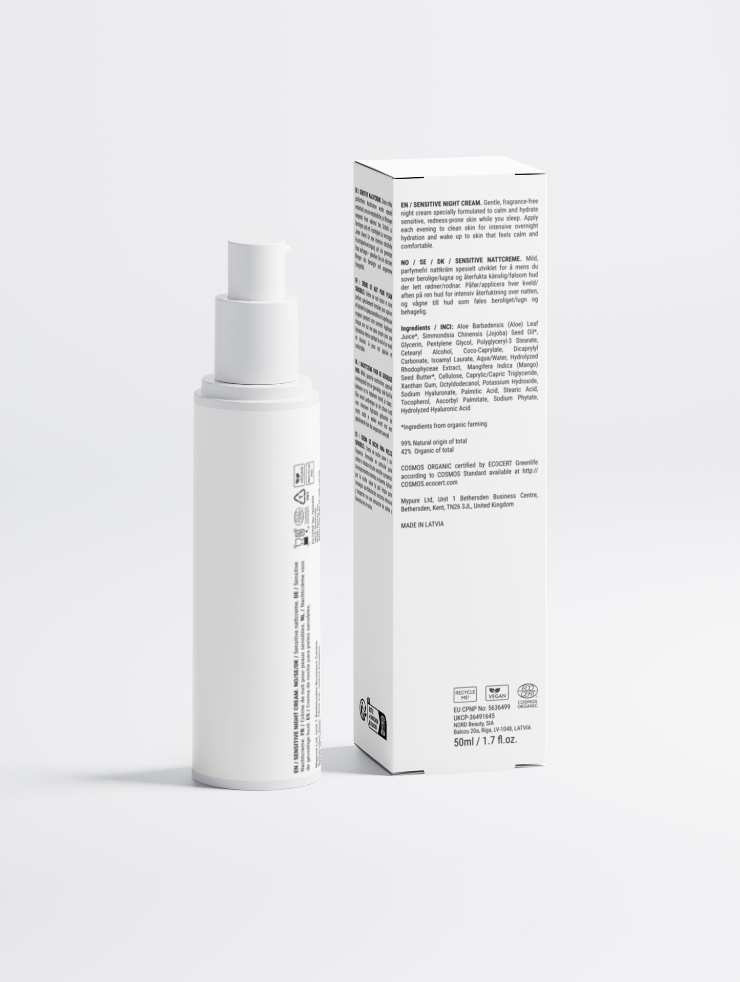Truevia's Sensitive Skin Overnight Cream, Fragrance-Free